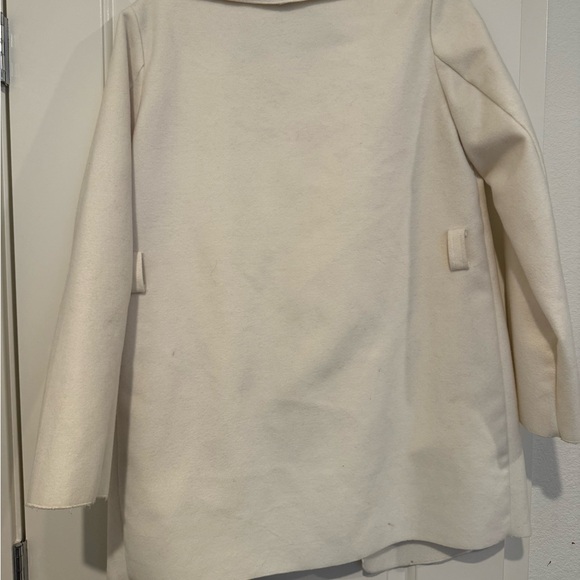 Forever 21 Cream coat with Waterfall Collar - Picture 2 of 3